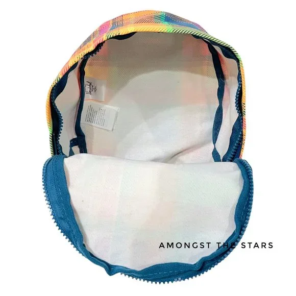 Herschel Supply Co. Orange Green Red Plaid Mini Backpack - Picture 8 of 14